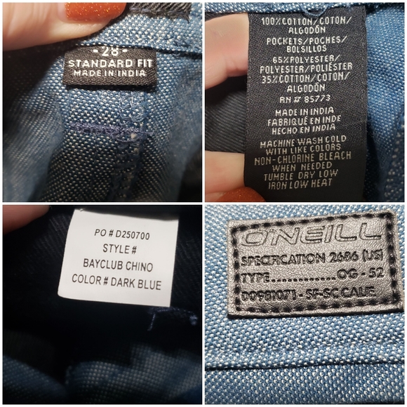 O'Neill Mens Sz 28 NWT Bay Club Chino Shorts - Picture 6 of 16